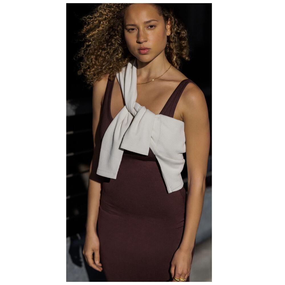 NEW Vuori Halo Racerback Midi Tank Dress Size Large - Picture 4 of 13